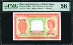1953年马来亚及英属婆罗洲货币发行局拾圆。MALAYA AND BRITISH BORNEO. Board of Commissioners of Currency Malaya & British