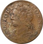 1788 Connecticut Copper. Miller 7-E, W-4480. Rarity-5-. Mailed Bust Left. VF-30 (PCGS).