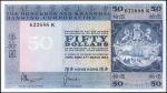1969年香港上海汇丰银行伍拾圆。 HONG KONG. Hong Kong & Shanghai Banking Corporation. 50 Dollars, 1969. P-184a. Unc