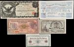MEXICO. Lot of (5). Mixed Banks. 5 to 50 Pesos, 1914-15. P-S527, S714, S857, S878 & S1121. Very Fine