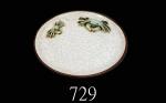 80年代石湾名万古窑手塑精品「双蟹碟」1980 Shiwan handcrafted ceramic "Twin Crab Plate", dia 25cm