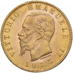 Savoy Coins. Vittorio Emanuele II (1861-1878) 20 Lire 1873 M - Nomisma 861 AU Minime striature al D/