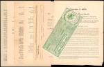 United States of America Treasury Department Forms, 1870-1926. Lot of Eight (8) Items. Fine.