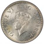 India - Colonial. BRITISH INDIA: George VI, 1936-1947, AR rupee, 1938(b), KM-555, S&W-9.11, Prid-234
