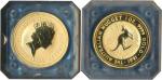 Australia; 1991, "Kangaroo", gold coin $100, KM#144, weight 31.10 gms, 0.999 gold 0.999 oz AGW, UNC.