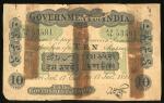 Government of India, 10 rupees, Calcutta, 17.1.1898, serial number AA94 53581, signed by A.F.Cox,(Pi