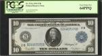 Fr. 911a. 1914 $10 Federal Reserve Note. New York. PCGS Very Choice New 64 PPQ.