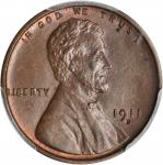 1911-D Lincoln Cent. MS-64 BN (PCGS).