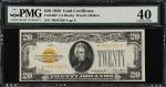 Fr. 2402*. 1928 $20 Gold Certificate Star Note. PMG Extremely Fine 40.