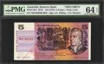 AUSTRALIA. Reserve Bank of Australia. 5 Dollars, ND (1974). P-44s1. Specimen. PMG Choice Uncirculate