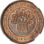 Massachusetts--Boston. Undated (1835) Alfred D. Willard. HT-171, Low-328. Rarity-1. Copper. 28.5 mm.