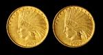 Lot of (2) 1907 Indian Eagles. No Periods. AU (Uncertified).