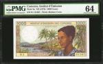COMOROS. Institut dEmission. 1000 Francs, ND (1976). P-8a. PMG Choice Uncirculated 64.