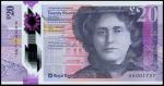Royal Bank of Scotland plc, polymer £20, 27 May 2019, serial number AA 001727, purple and pale red, 