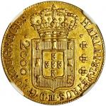 Brazil (Lisbon mint), gold 2000 reis, Maria I and Pedro III, 1778, low crown, NGC AU 58.