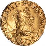 ITALY. Papal States. Parma. Scudo dOro, ND. Paul III (1534-49). NGC EF Details--Planchet Flaw.