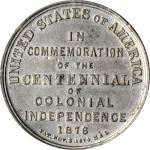 1876 (ca. 1874) Declaration of Independence / Colonial Independence Medal. First Declaration Die. Wh