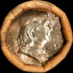 Roll of 1954 Franklin Half Dollars. Mint State (Uncertified).