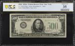 Fr. 2202-B. 1934A $500 Federal Reserve Note. New York. PCGS Banknote Choice Very Fine 35.