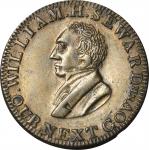Undated (1834) William Seward. HT-27A, Low-14A. Rarity-5. Silvered Brass. 26.7 mm. Extremely Fine.