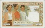 1954年越南、老撾、柬埔寨國家聯合發行處100元樣張