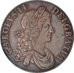 GREAT BRITAIN. Crown, 1664. London Mint. Charles II. PCGS Genuine--Filed Rims, AU Details.