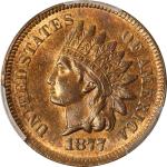1877 Indian Cent. MS-64 RB (PCGS). CAC.
