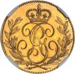 GRANDE-BRETAGNEGeorges III (1760-1820). Essai de 6 pence en Or, par J.-P. Droz (non signé), Flan bru