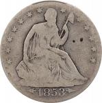 1853 Liberty Seated Half Dollar. Arrows and Rays. AG-3 (PCGS).