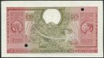 Banque Nationale, Belgium, proof 100 frank, 1 February 1943, red and olive green, mythical figures a