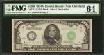 Fr. 2212-D. 1934A $1000 Federal Reserve Note. Cleveland. PMG Choice Uncirculated 64.