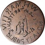 Notary Public Stamp Fashioned out of a Draped Bust Large Cent. 