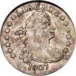 1807 Draped Bust Quarter. B-2. Rarity-3. Genuine (NCS).
