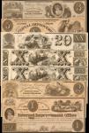 Lot of (7) Illinois Obsolete Banknotes. Choice Uncirculated or Better.