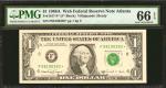 Fr. 1917-F&. 1988A $1 Federal Reserve Star Note. Atlanta. PMG Gem Uncirculated 66 EPQ. Web Note.