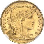 FRANCE IIIe République (1870-1940). Essai-piéfort de 10 francs Marianne, Flan bruni (PROOF) 1899, Pa