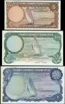 East African Currency Board, group of 3 archival final proofs/specimens for 5, 10 and 20 shillings, 