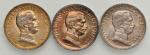 Savoia coins and medals Lira 1915 1916 e 1917 - AG Lotto di tre monete come da foto. Da esaminare   
