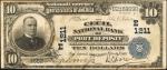 Port Deposit, Maryland. $10 1902 Plain Back. Fr. 624. The Cecil NB. Charter #1211. Very Fine.