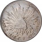 MEXICO. 8 Reales, 1858-C CE. Culiacan Mint. NGC AU-58.