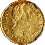 MEXICO. Escudo, 1765-Mo MF. Mexico City Mint. Charles III. NGC AU-53.