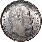 1903-B英属印度卢比银币，有压铸，带点版，PCGS MS61，#43020793