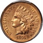 1876 Indian Cent. Unc Details--Cleaned (PCGS).