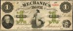 Philadelphia, Pennsylvania. Mechanics Bank of the City and County of Philadelphia. April 15, 1862. $