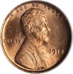 1918 Lincoln Cent. MS-66 RD (PCGS).