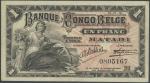 Banque du Congo-Belge, 1 franc, Matadi, 15 October 1914, serial number 0805167, black and white and 