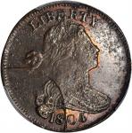 1804 (ca. 1860s) Draped Bust Cent. Private Restrike. Pollock-6050, Breen-1761. Rarity-1. MS-63 BN (P