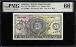 GUERNSEY. Treasurer of The States of Guernsey. 1 Pound, ND (1969-75). P-45c. PMG Gem Uncirculated 66