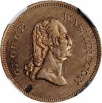 Undated (ca. 1860) George Washington - Martha Washington Medalet. By Robert Lovett, Jr. Musante GW-2