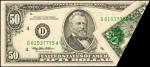 Fr. 2125-D. 1993 $50 Federal Reserve Note. Cleveland. Choice Very Fine. Foldover.
